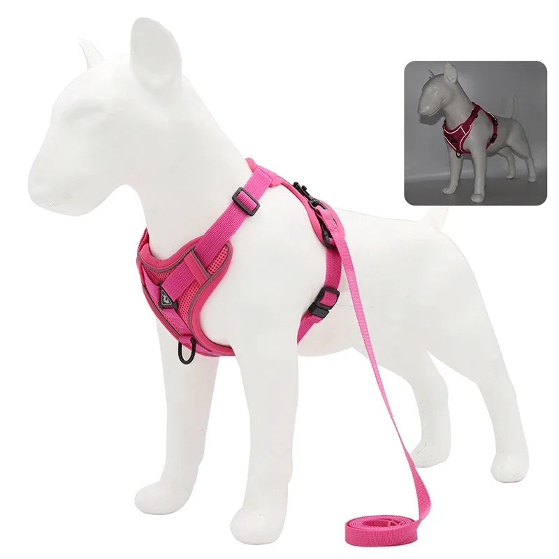 No-Pull Reflective Dog Harness & Leash Set – Adjustable Fit