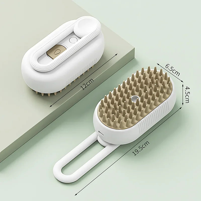 Steam Spray Pet Brush – Massage, Groom & Remove Hair